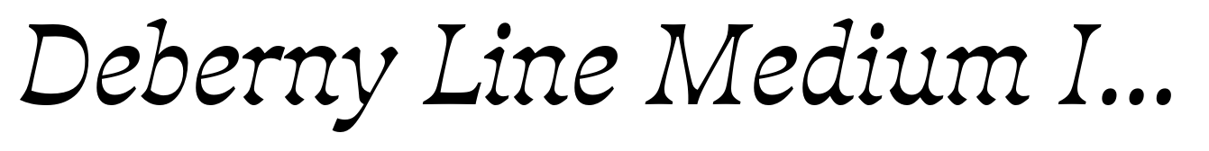 Deberny Line Medium Italic